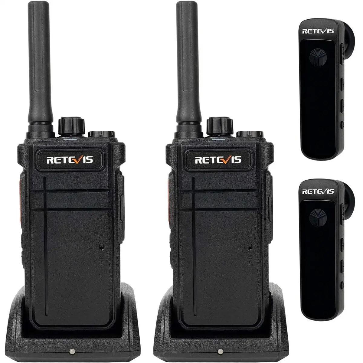 Pack de 2 Retevis RB637 2.0 + Oreillettes Bluetooth Offertes - Talkie walkie Bluetooth avec oreillette