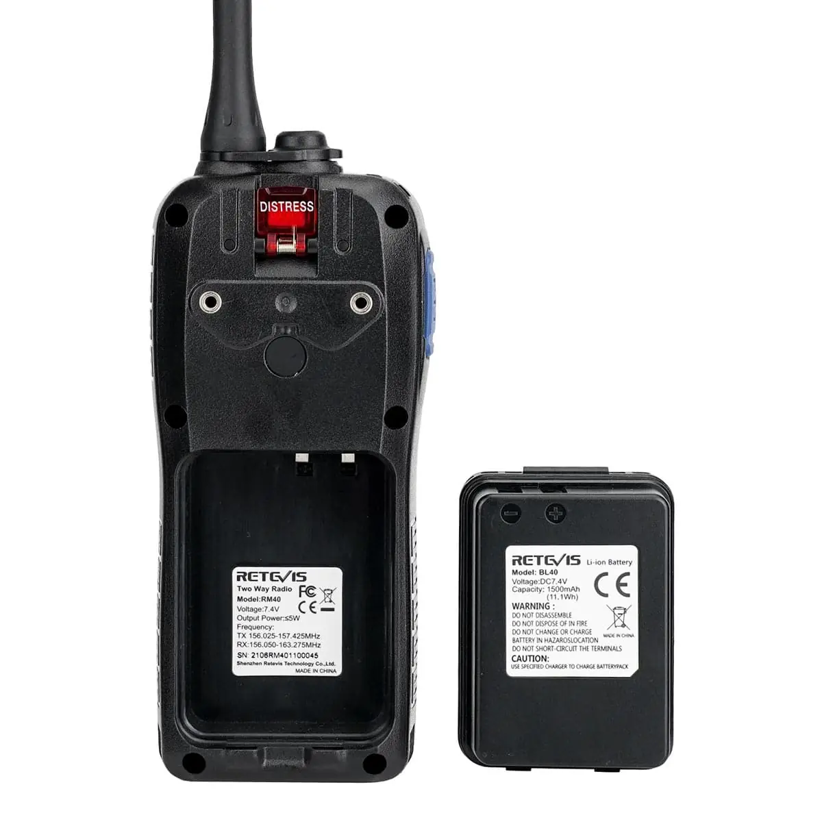 Retevis RM40 face arrière
