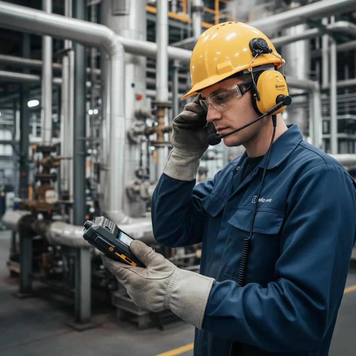 Talkie walkie longue portée ATEX utilisé en zone 2/22 avec EPI