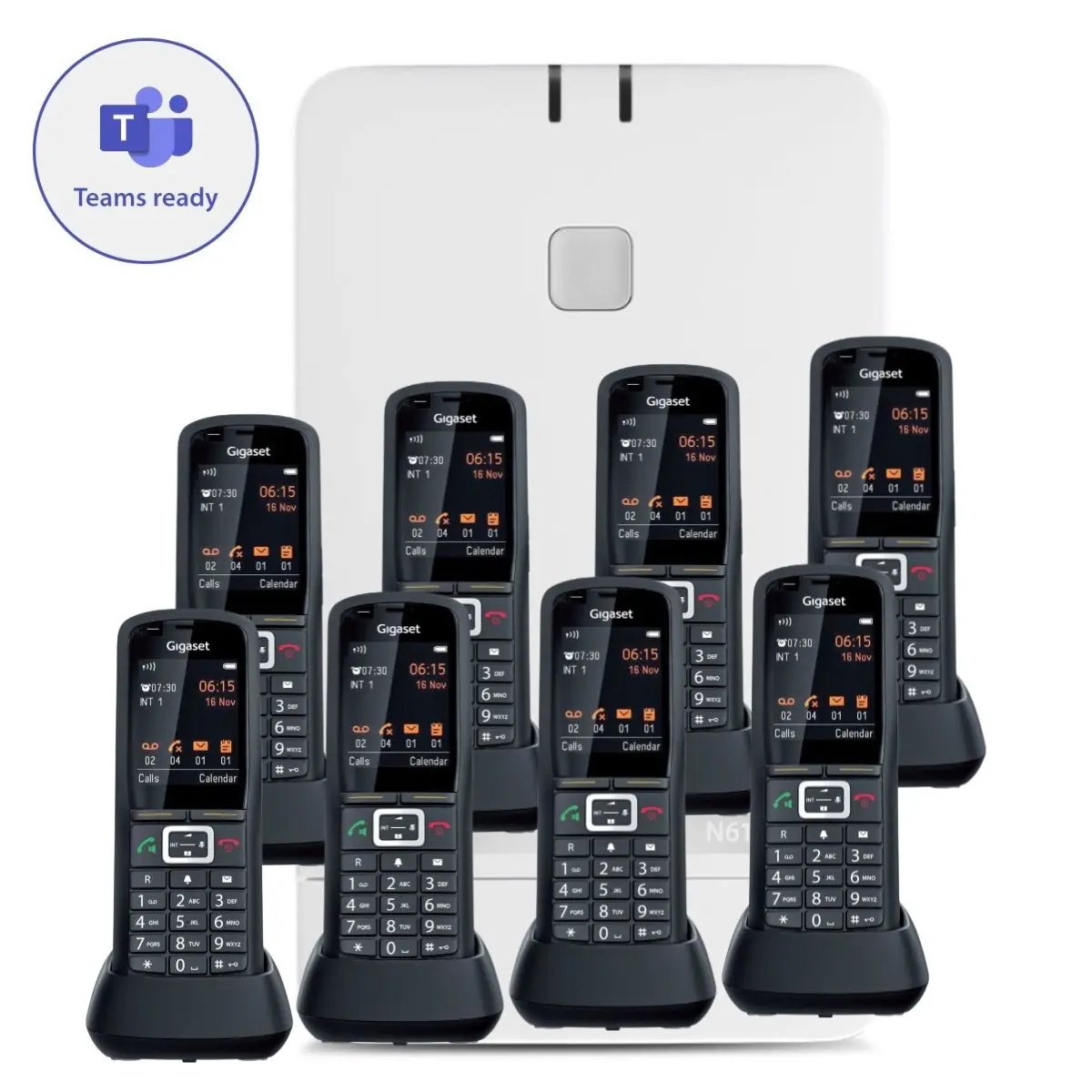 Téléphone sans fil IP Gigaset 8 combinés renforcés