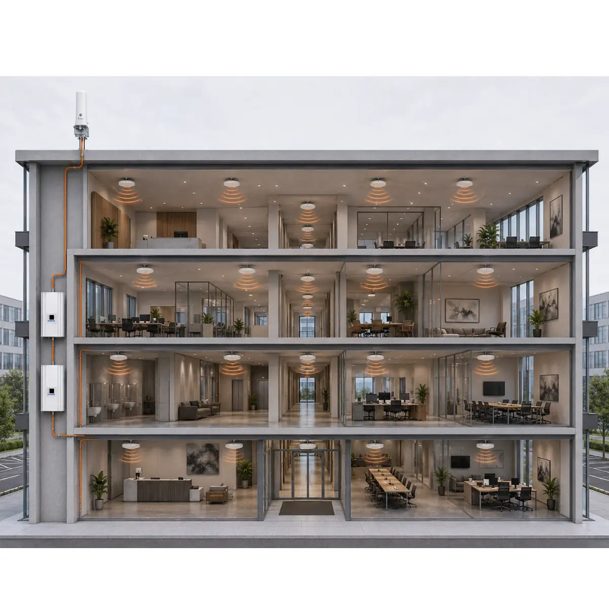 Utilisation du kit MPI A205D en très grand bâtiment