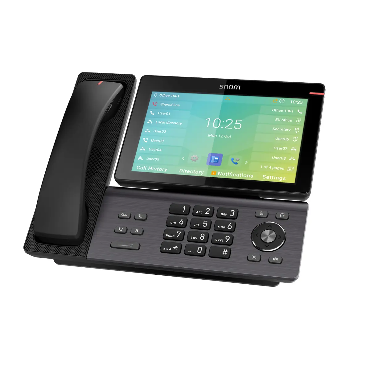 Écran tactile 8 pouces du Snom D895M