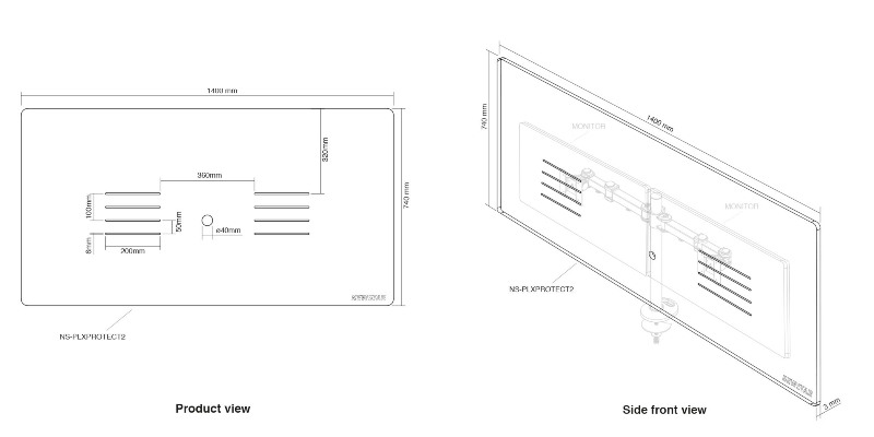 écran protection covid verre protection pour deux écrans