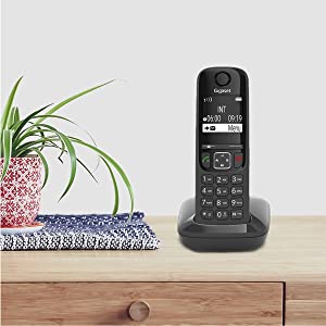 Téléphone Sans Fil Gigaset AS405 - Écran Noir Et Blanc Rétroéclairé, Répertoire 100 Contacts, Mains Libres | Version Espagnole