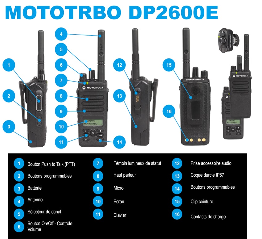 talkie walkie DP2600 E VHF