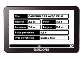 GPS CampingCar Snooper CC2200 à 299 Euros